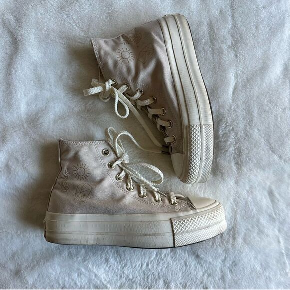 Converse Desert Sand Festival Platform Sneakers Women’s Size 6.5 - Picture 2 of 16